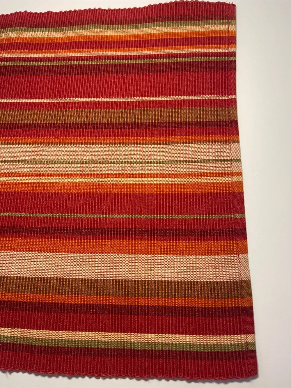 Placemats Striped Rust Multicolor  Set of 6